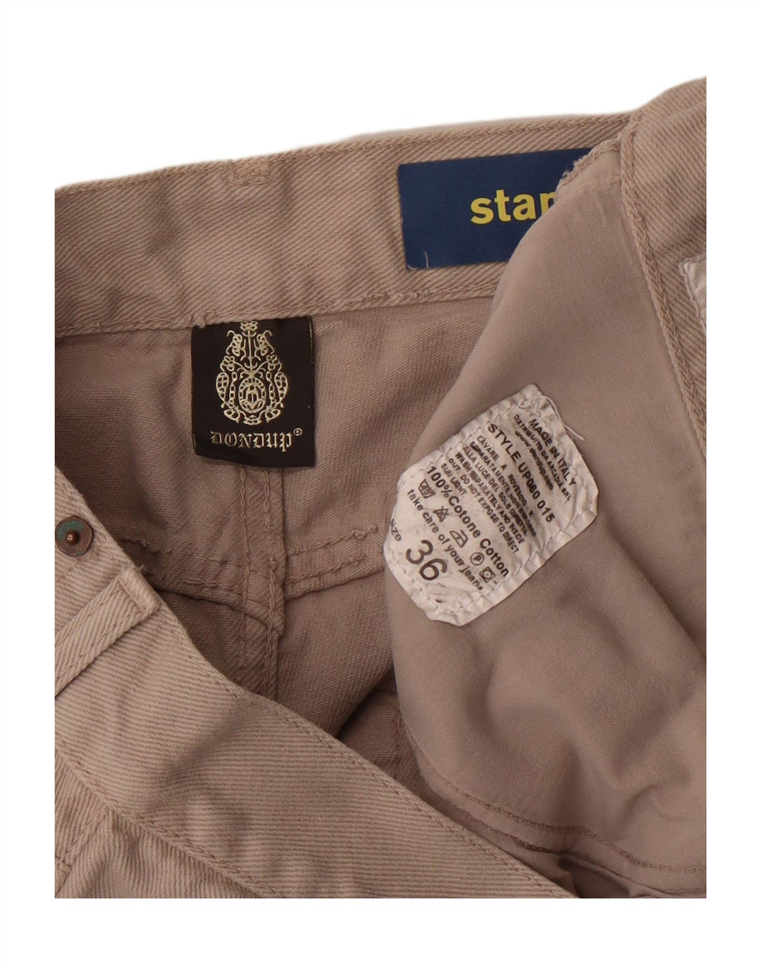 DONDUP Mens Bermuda Shorts W36 Large  Beige Cotton Vintage Dondup and Second-Hand Dondup from Messina Hembry 