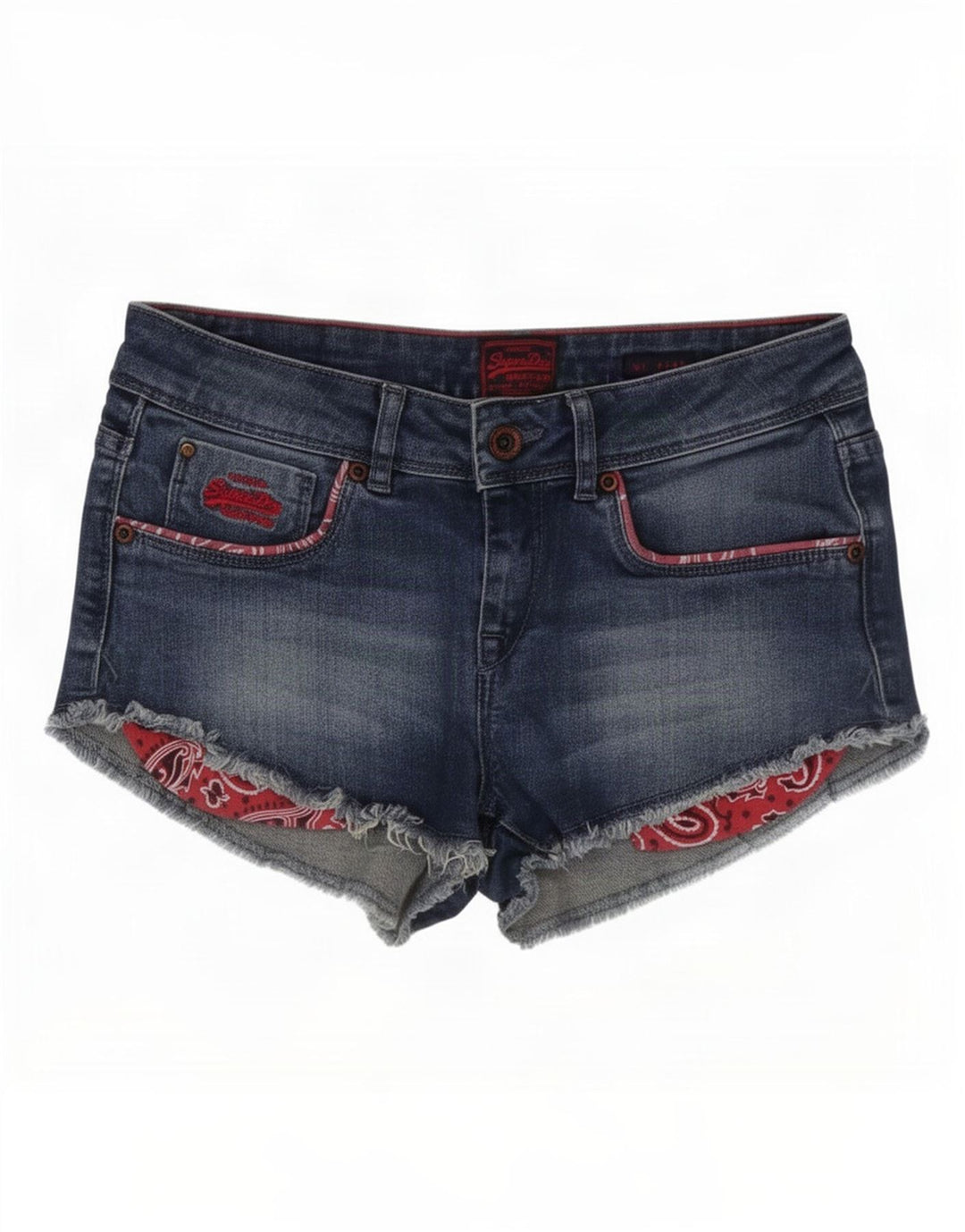 Superdry Damen Denim Hot Pants Medium W28 Blau