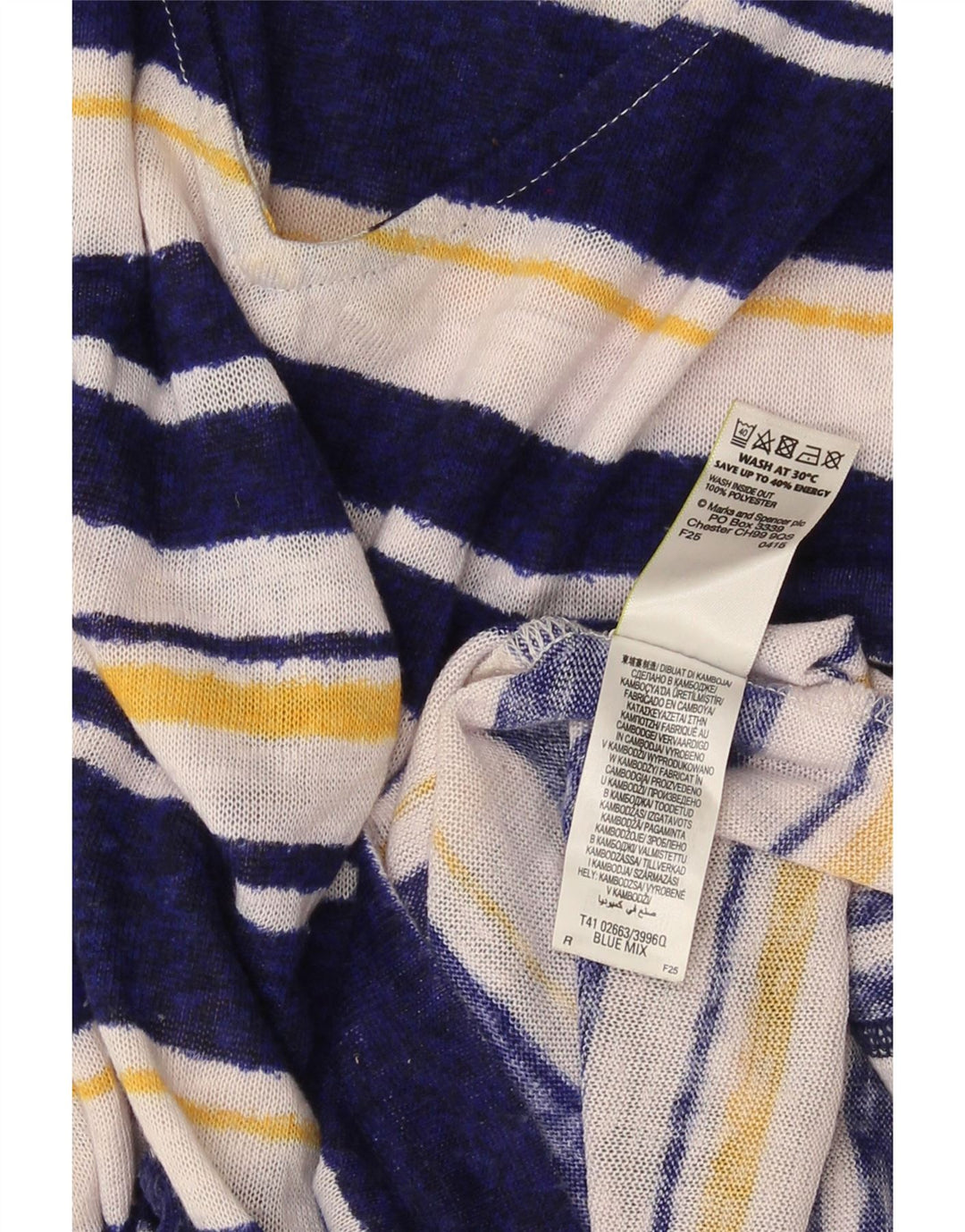 Marks & Spencer Damen-Pulloverkleid mit 3/4-Ärmeln, Gr. 10, Größe S, Mehrfarbig