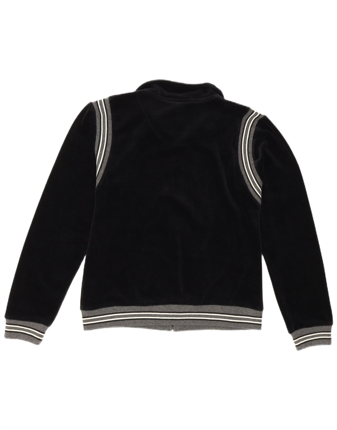 Vintage Damen Trainingsanzug Top Jacke EU 36/38 Kleine schwarz gestreifte Baumwolle