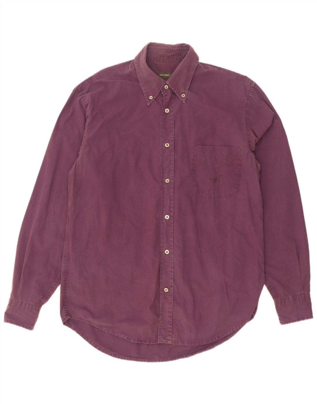 Henry Cottons Herrenhemd Größe 41 Mittelviolette Baumwolle