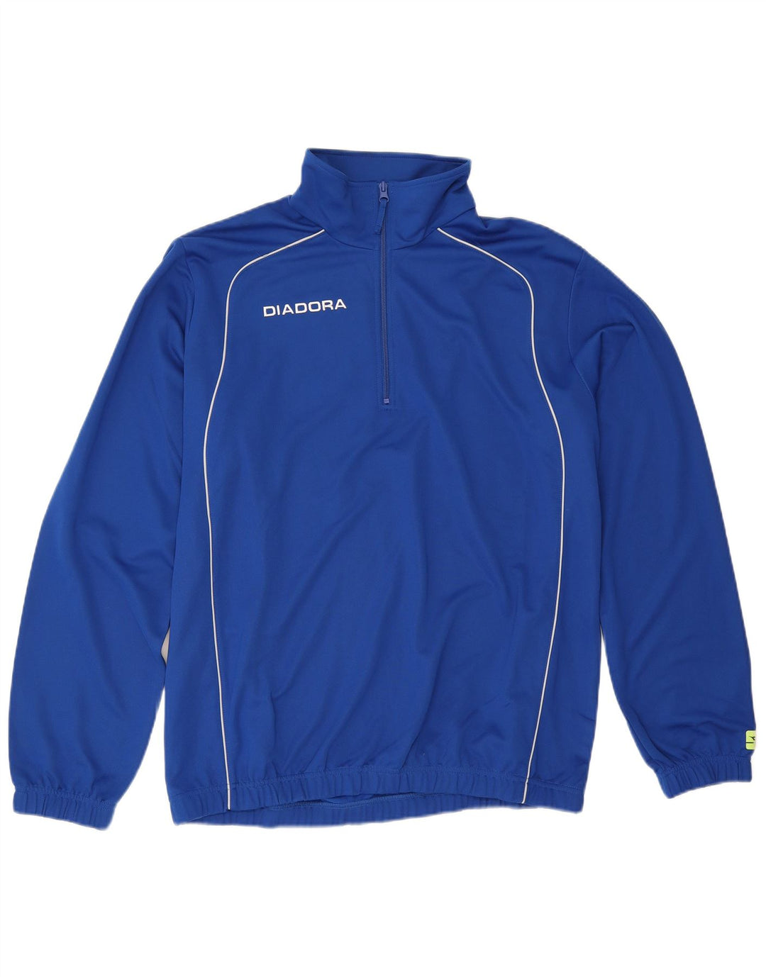 Diadora Herren-Pullover-Trainingsanzugoberteil mit Reißverschluss und Halsausschnitt, XL, Blau, Polyester