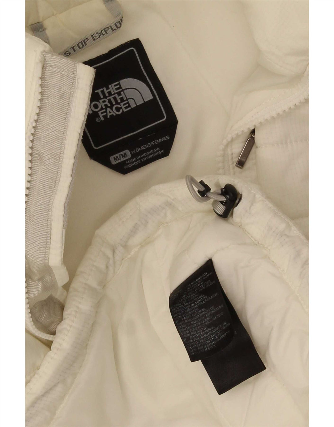 The North Face Damen Wattierte Weste UK 14 Mittelweißes Polyester