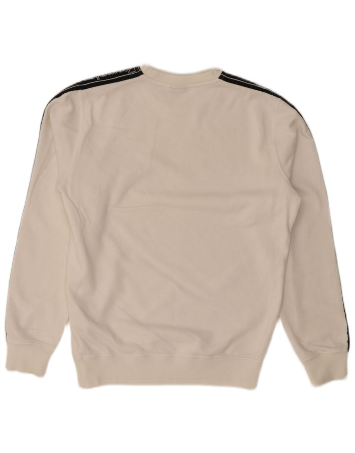 Champion Herren-Sweatshirt mit Grafik, Größe S, Weiß, Colourblock-Baumwolle