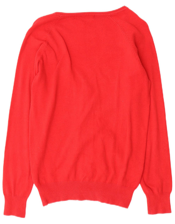 Zara Damen Strickjacke UK 18 XL Rote Baumwolle