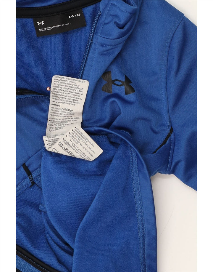 Under Armour Jungen-Trainingsanzug-Top-Jacke, 4–5 Jahre, blaues Polyester