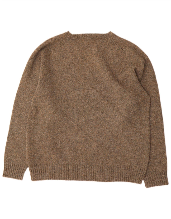 Kappa Herren-Pullover mit Rundhalsausschnitt, XL, beige gesprenkelte Wolle