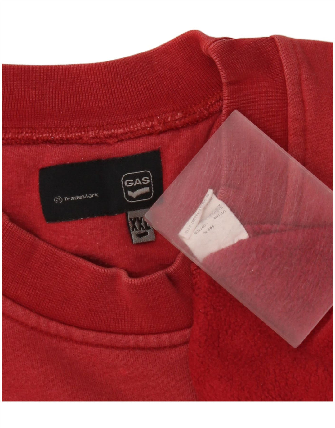 Gas Herren-Sweatshirt mit Grafik, 2XL, rote Baumwolle