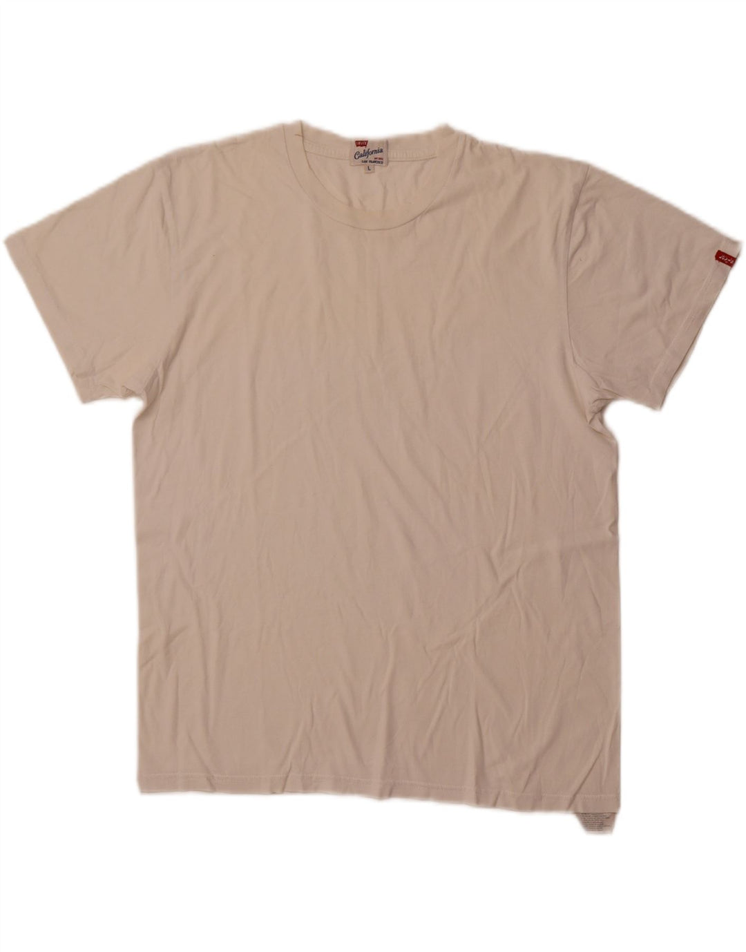 Levi's Damen T-Shirt Top UK 16 Large Weiße Baumwolle