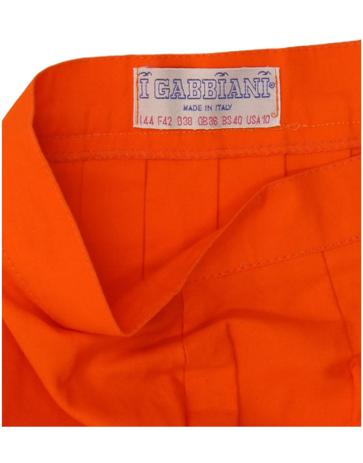 I GABBIANI Damen Faltenrock IT 44 Medium W28 Orange