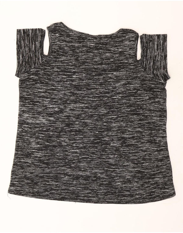 Marks & Spencer Damen Autograph-Blusenoberteil UK 20 2XL Schwarz gefleckt