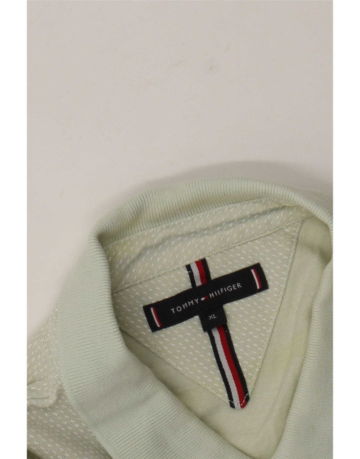 Tommy Hilfiger Herren Poloshirt XL Grün gepunktet