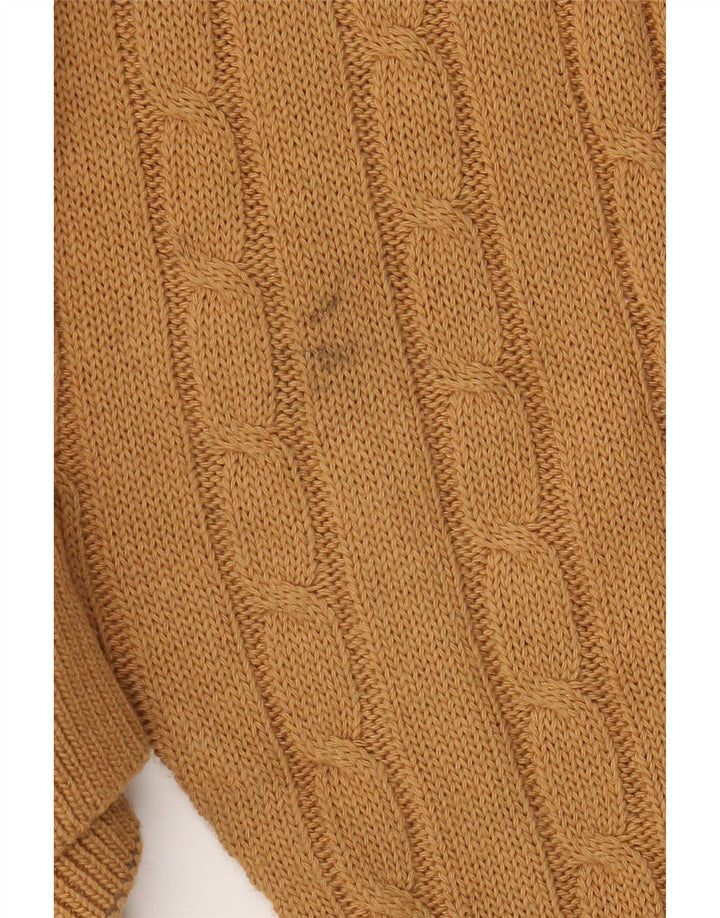 Herman Herren-Pullover mit V-Ausschnitt, XL, braune Baumwolle