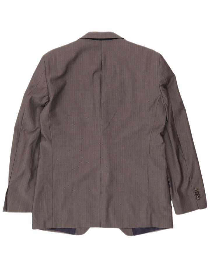 TOMMY HILFIGER Maßgeschneiderte Herren-Blazerjacke mit 2 Knöpfen, UK 38, Mittelgrau