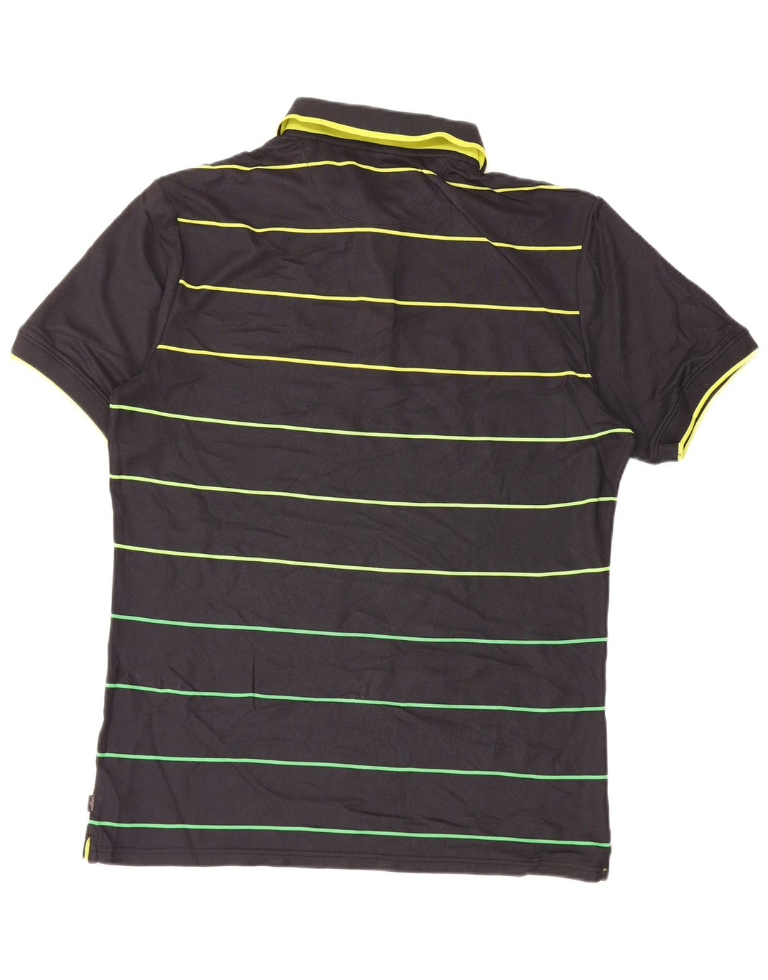 Calvin Klein Herren-Golf-Poloshirt, mittelschwarz, gestreift, Polyester