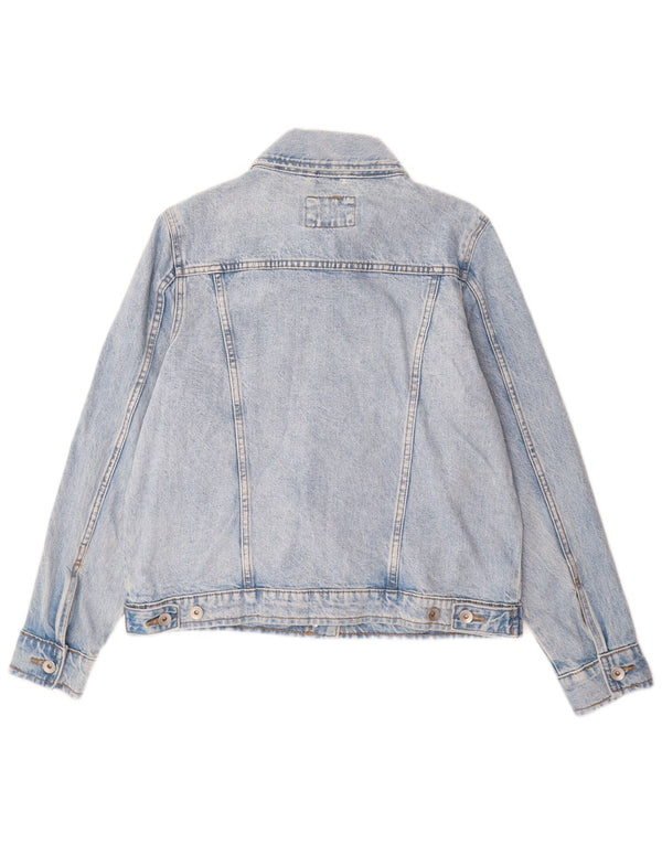 Marks & Spencer Damen Jeansjacke UK 12 Mittelblaue Baumwolle