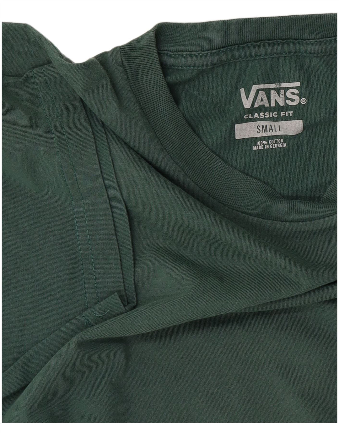 Vans Herren-T-Shirt mit klassischer Passform, klein, grüne Baumwolle