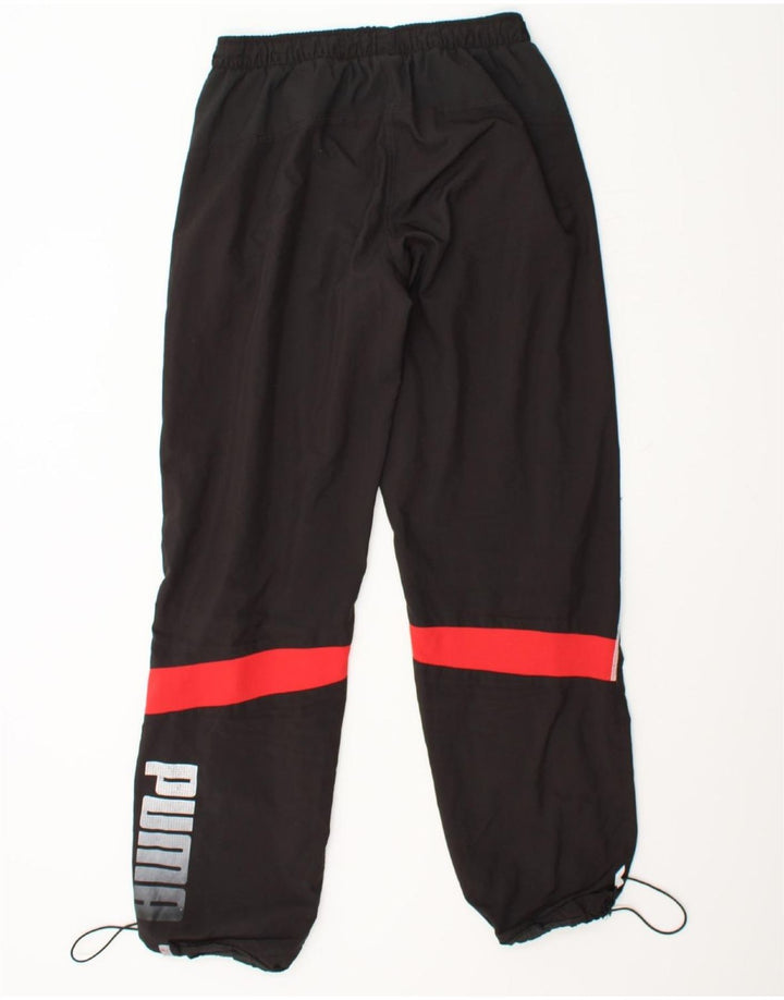 PUMA Mens Graphic Tracksuit Trousers Joggers Small Black Colourblock Vintage Puma and Second-Hand Puma from Messina Hembry 