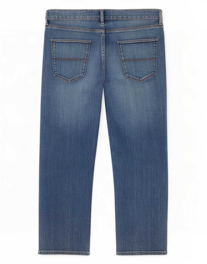 Marks & Spencer Herren Straight Jeans W34 L27 Blaue Baumwolle