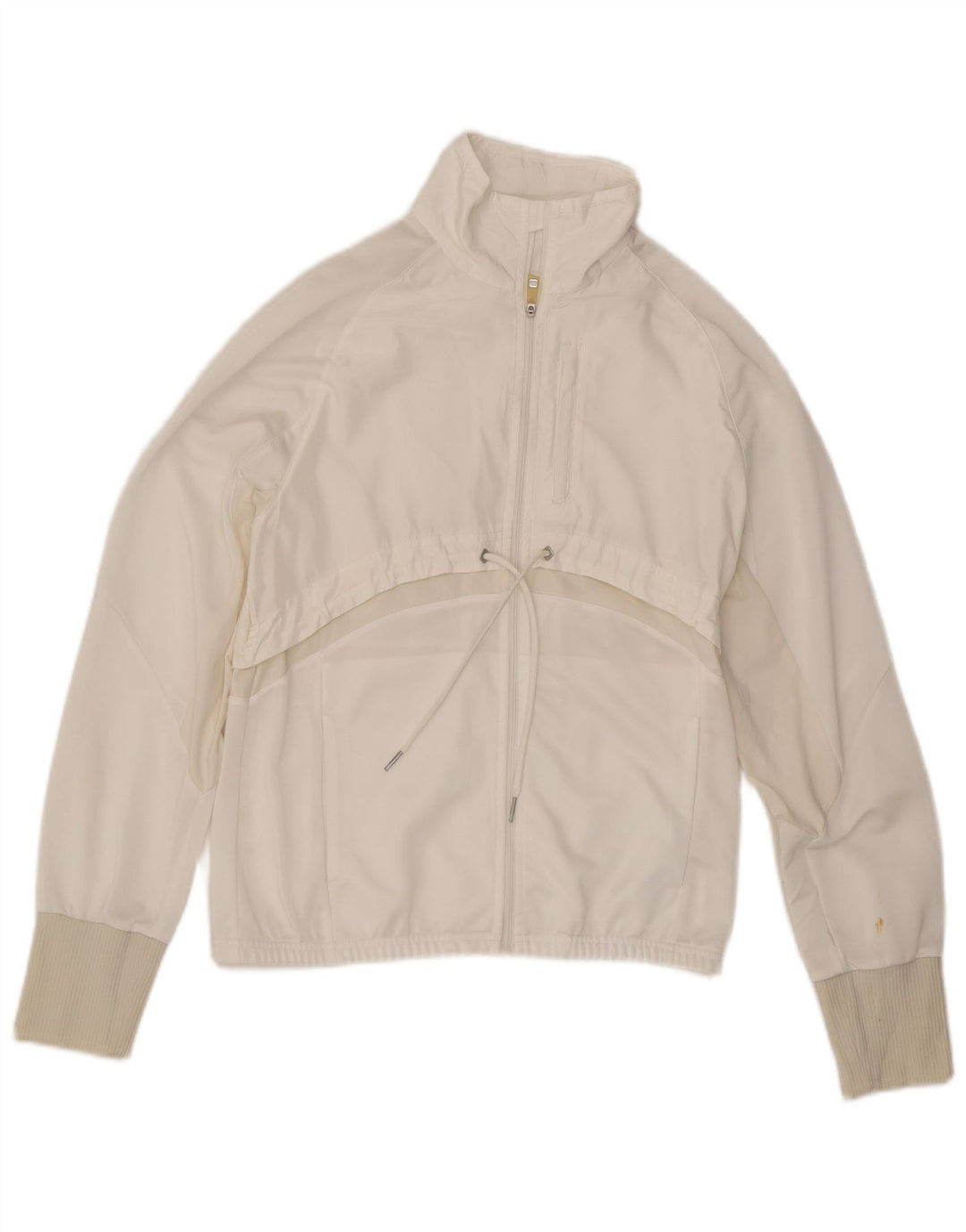 ADIDAS Damen Clima 365 Trainingsanzug Top Jacke UK 10 Small Weiß Polyester