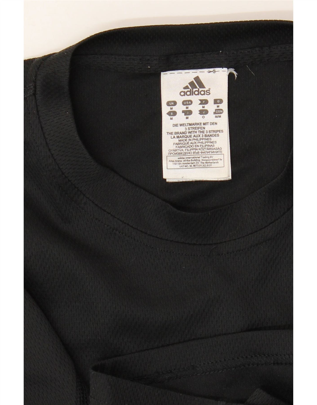 ADIDAS Herren Climalite T-Shirt Top Medium Schwarz Polyester