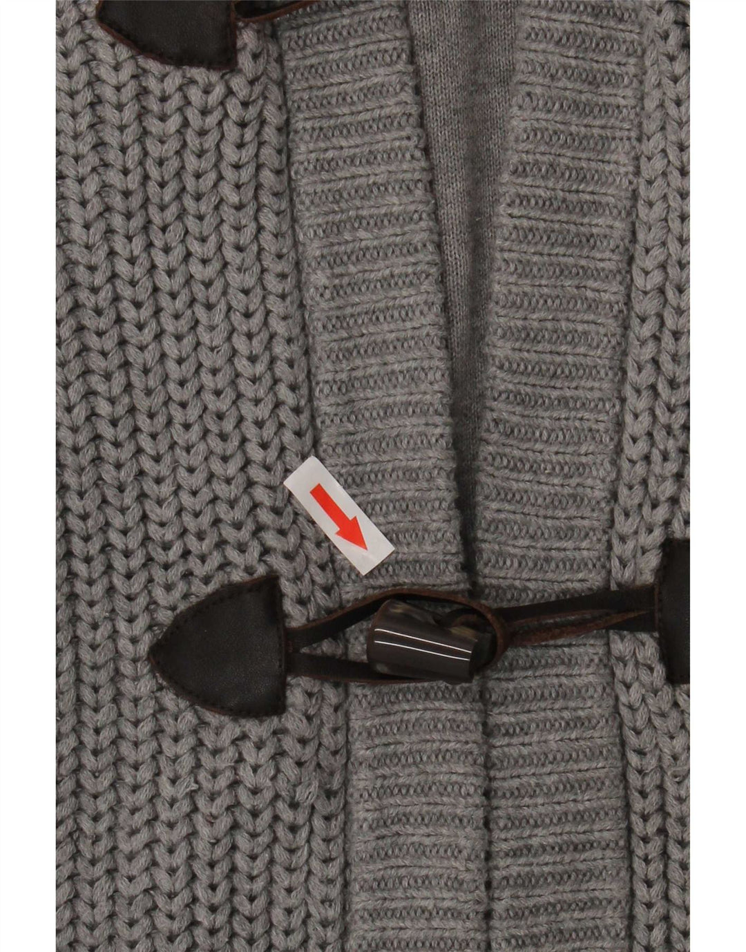 Tommy Hilfiger Herren-Strickjacke mit Kapuze, mittelgraue Baumwolle