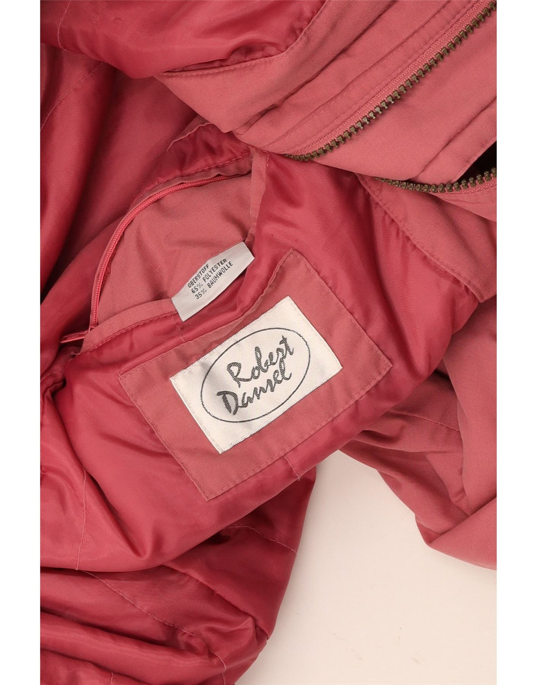 VINTAGE Damen Übergroßer Trenchcoat UK 16 Großes rosa Polyester