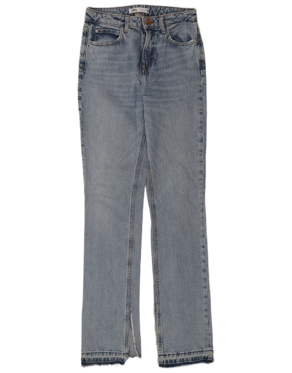 Zara Damen High Rise Slim Jeans EU 38 Small W28 L34 Blaue Baumwolle