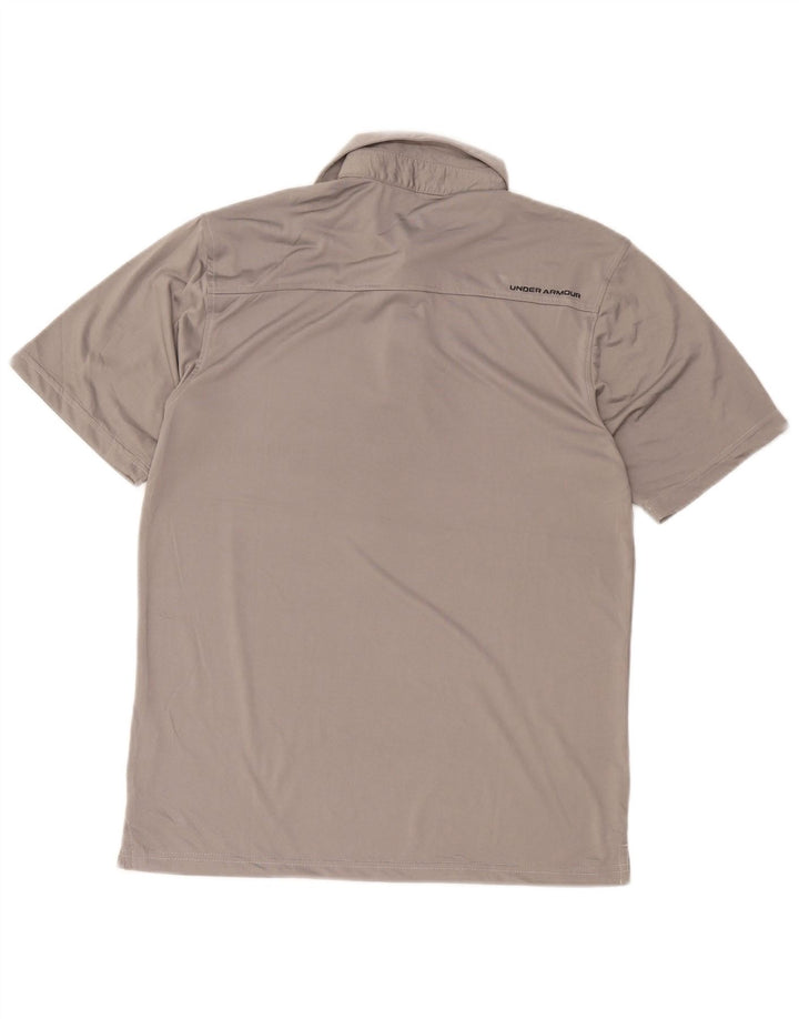 Under Armour Herren Heat Gear Poloshirt Mittelgraues Polyester