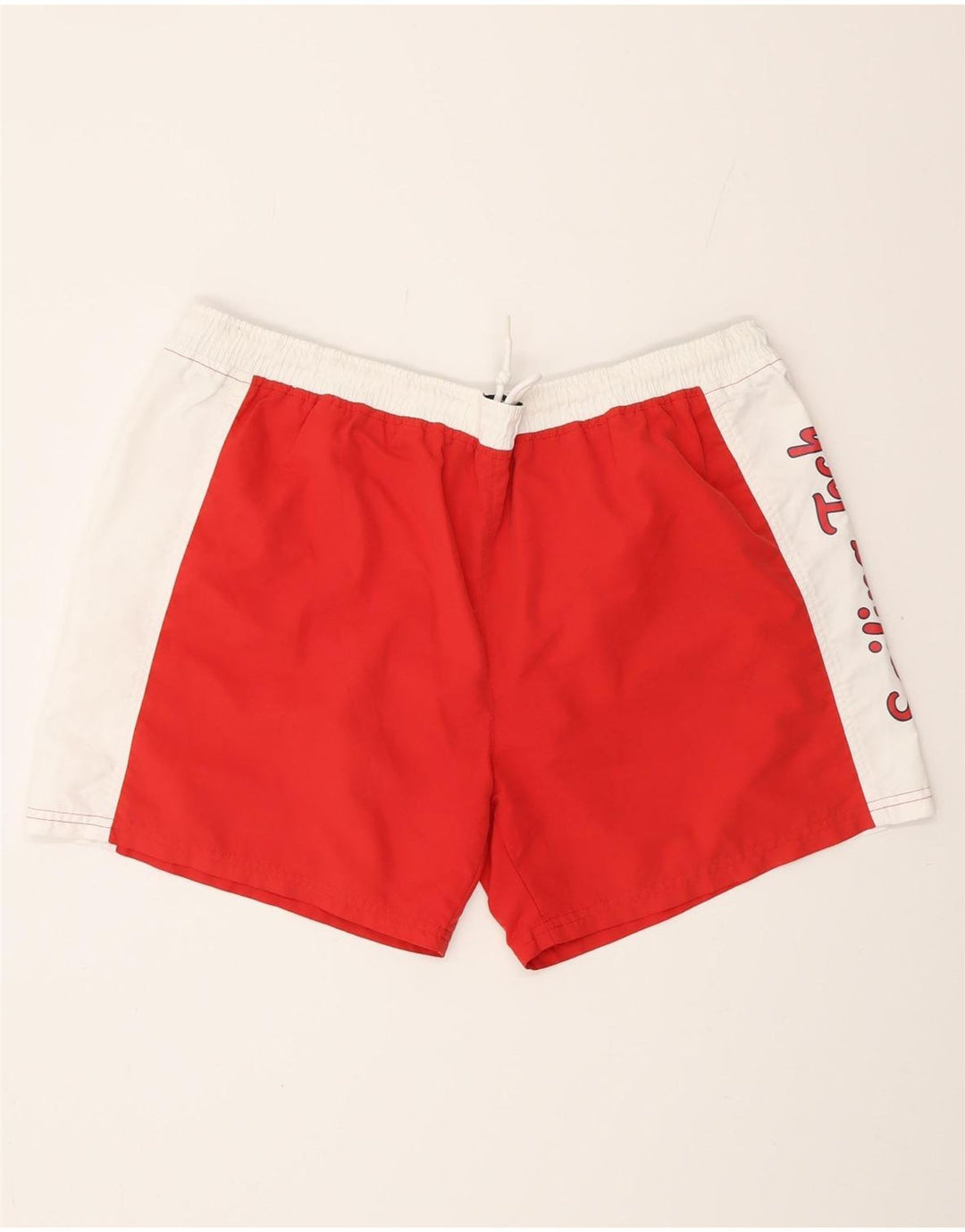 SERGIO TACCHINI Herren-Badeshorts mit Grafik, XL, rotes Farbblock-Polyester