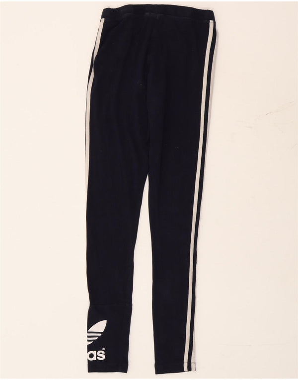 Adidas Damen Graphic Leggings UK 6 XS Marineblau