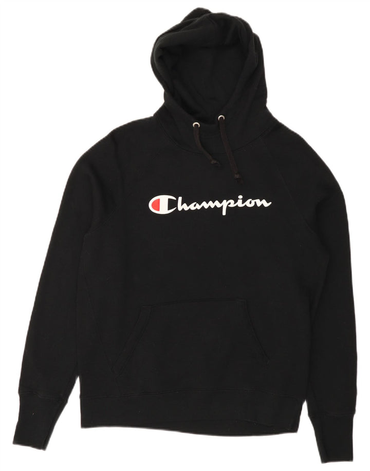 CHAMPION Damen-Kapuzenpullover mit Grafik, Größe S, Schwarz, Polyester
