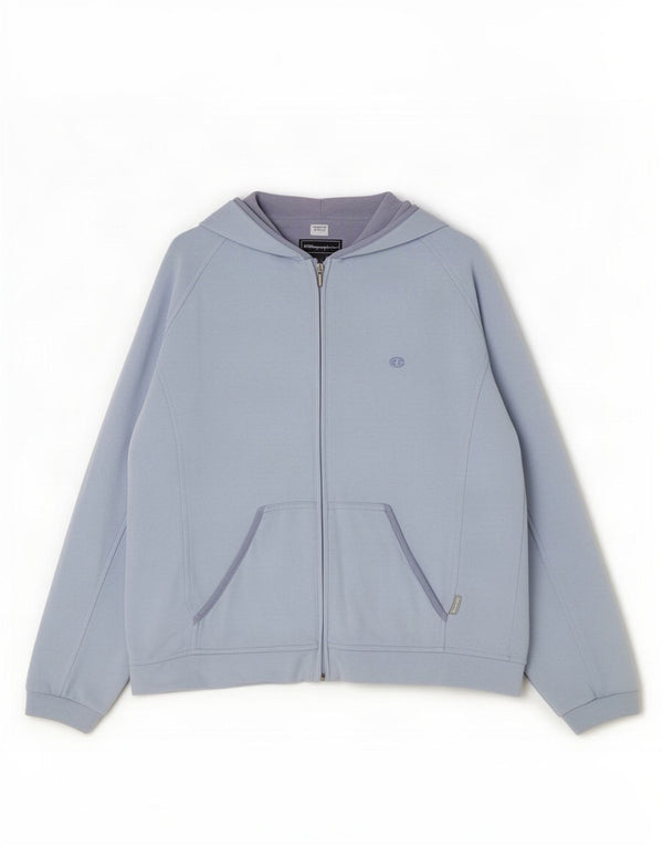 Champion Damen Zip Hoodie Pullover UK 16 Large Blau
