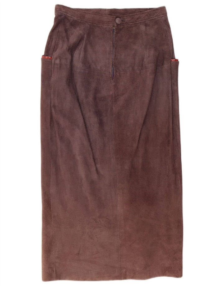 Vintage Damen Wildlederrock Medium W28 Lila