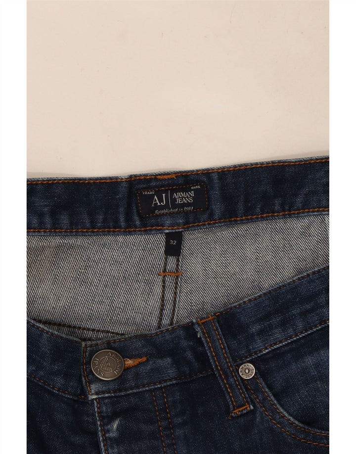 Armani Damen Regular Fit Straight Jeans W32 L31 Blaue Baumwolle