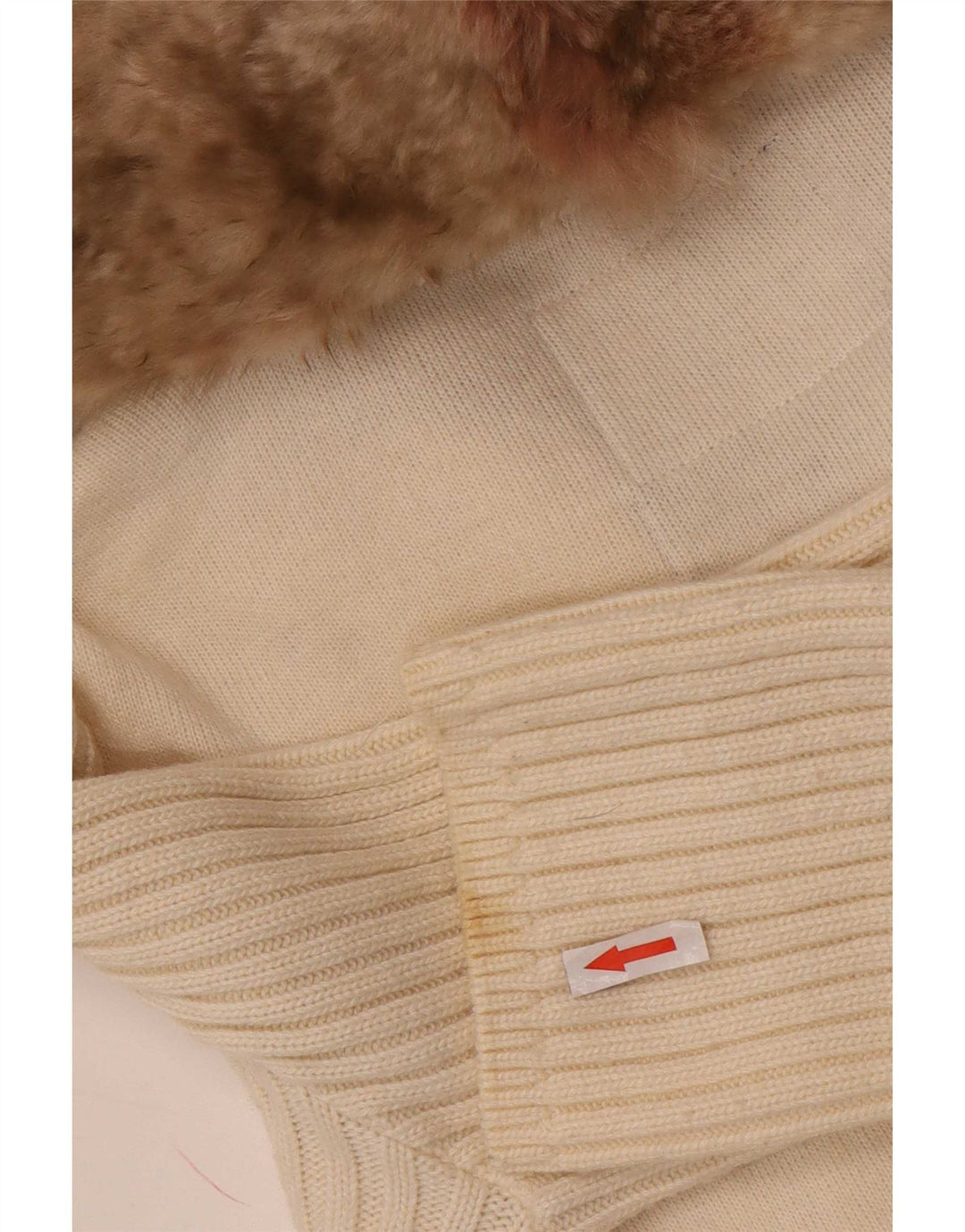 Woolrich Damen-Cardigan-Pullover UK 10 Small Off White Cotton