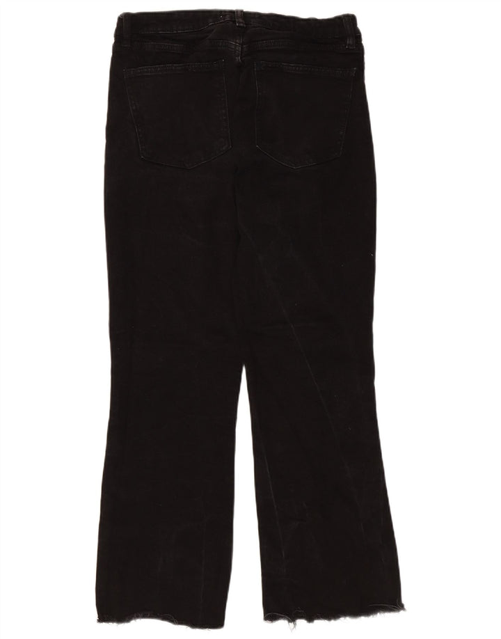 ZARA Damen Bootcut Jeans EU 36 XS W26 L25 Schwarz