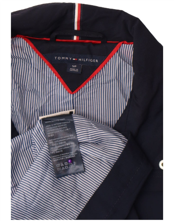 Tommy Hilfiger Damen Utility-Jacke UK 10 Small Marineblau Polyester