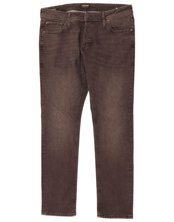 Jack & Jones Herren GLENN Slim Jeans W36 L32 Graue Baumwolle