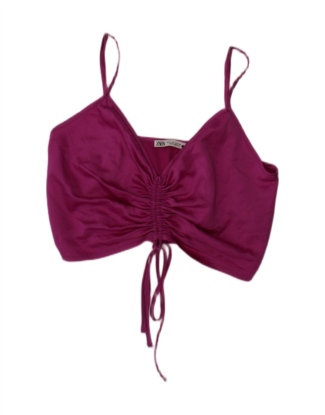 Zara Damen Crop Top Small Lila Polyester