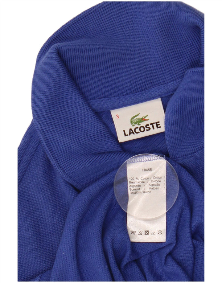 Lacoste Herren-Poloshirt, Größe 3, klein, blaue Baumwolle
