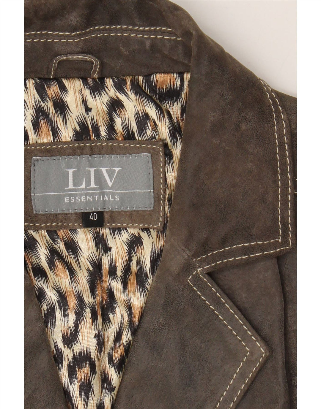 VINTAGE Womens Leather Jacket EU 40 Medium Brown Leather Vintage Vintage and Second-Hand Vintage from Messina Hembry 