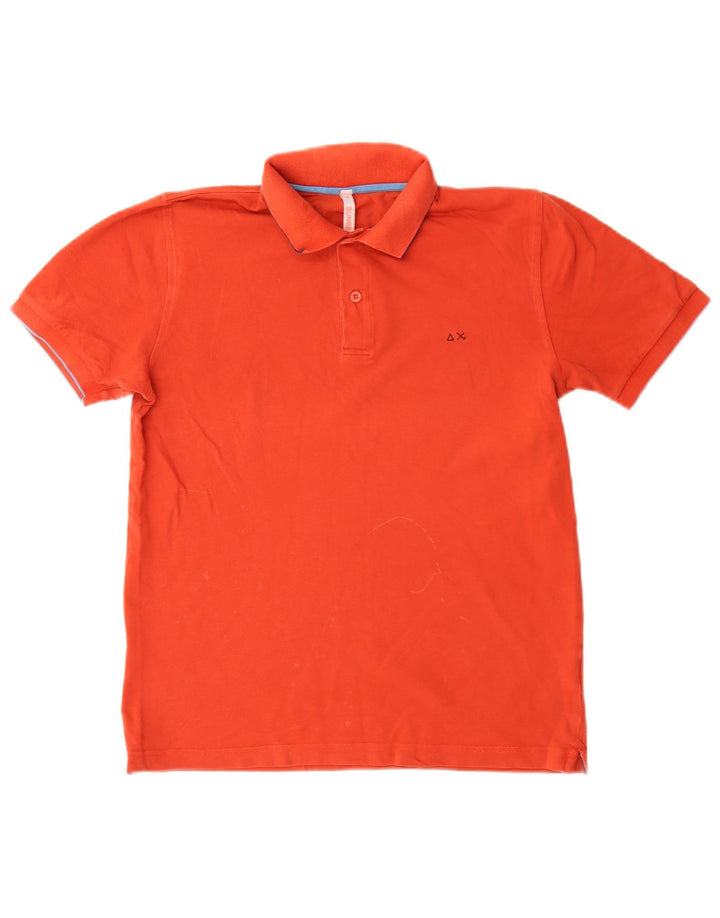 Sun68 Herren-Poloshirt mit normaler Passform, mittelrote Baumwolle