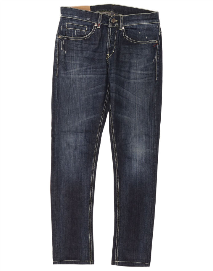 Dondup Herren Slim Jeans W31 L30 Marineblau Baumwolle