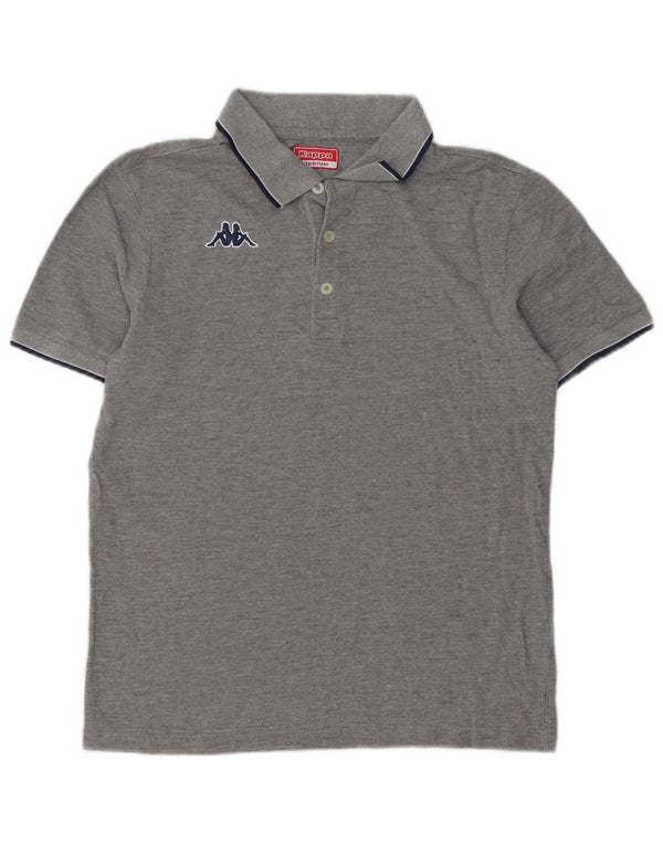 Kappa Jungen-Poloshirt, 13–14 Jahre, mittelgraue Baumwolle
