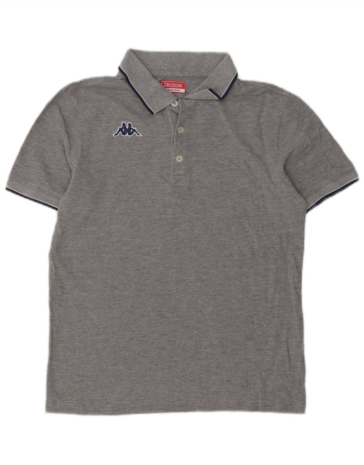 Kappa Jungen-Poloshirt, 13–14 Jahre, mittelgraue Baumwolle