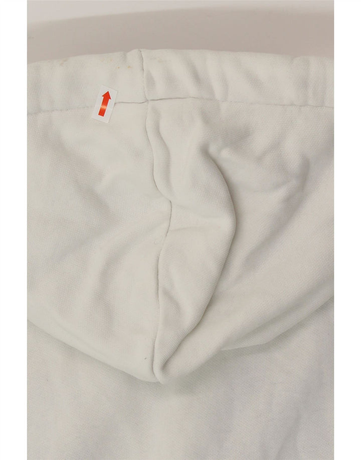 DATCH Mens Graphic Zip Hoodie Sweater Medium White