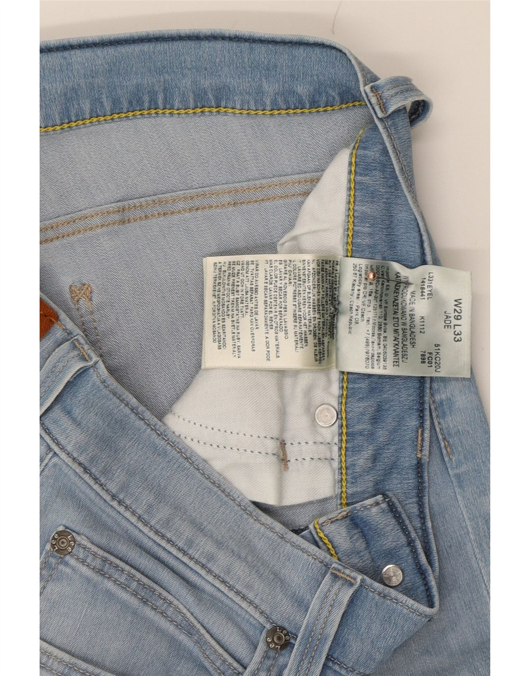 LEE Womens Jade Slim Jeans W29 L32 Blue Cotton Vintage Lee and Second-Hand Lee from Messina Hembry 
