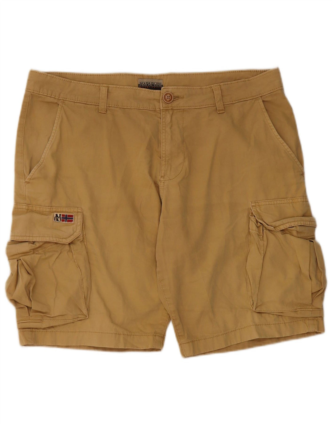 Napapijri Herren Cargo-Shorts W34 Large Beige Baumwolle