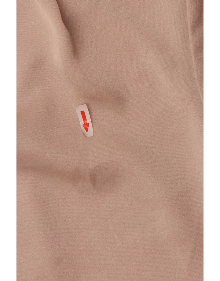 Topshop Damen-Blusenoberteil in Übergröße, UK 10, Größe S, Beige, Polyester